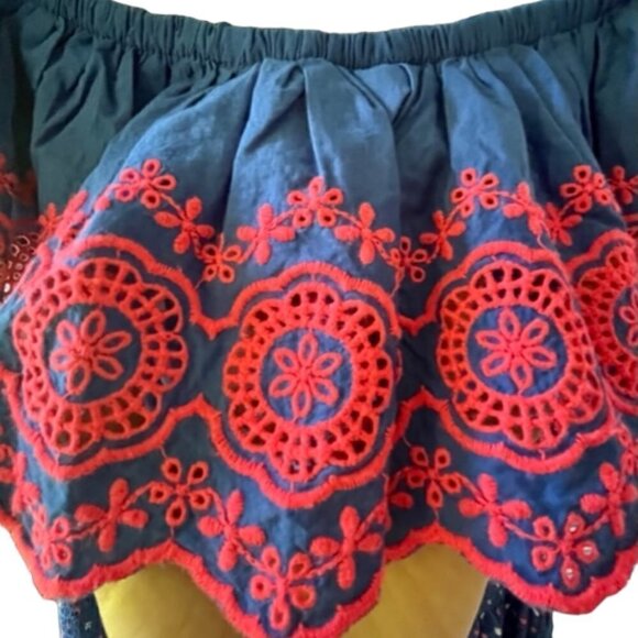 Lilly Pulitzer Kalama Off Shoulder Dress Borealis Blue Lilly Squared NWT Small - Picture 9 of 15